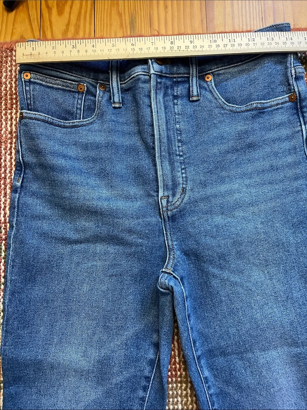Madewell The Perfect Vintage Jean Size 29 Blue High Rise Straight Leg EUC